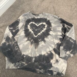 Tie-Dye Heart Sweatshirt